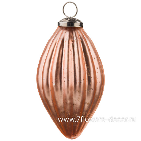 Елочная игрушка Олива (стекло), H13 см - фото 1