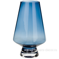 Ваза "Blue sky" (стекло), D16xH26 см - фото 1