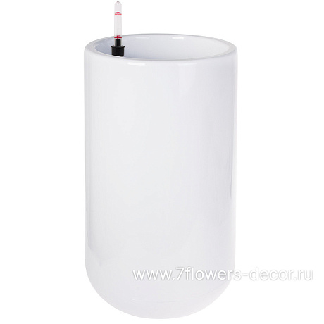 Кашпо PLANTA VITA Jar Silk white с автополивом (пластик), D34xH65,5 см - фото 1