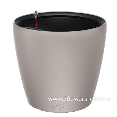 Кашпо Lechuza Classico LS Complete sand brown (пластик), D28xH26 см - фото 1