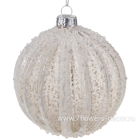 Елочная игрушка Шар (стекло), D10 см - фото 1