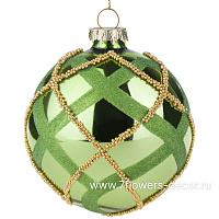 Елочная игрушка "Шар" (стекло), D8 см - фото 1