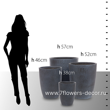 Кашпо Nobilis Marco Multilayer Round (GRC), D42xH52 см - фото 5