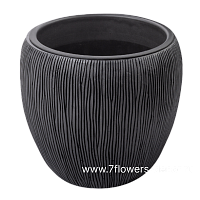 Кашпо Nobilis Marco "Pm-bgrey Round" (полистоун), D49хH46 см, с тех.горшком - фото 1