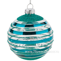 Елочная игрушка "Шар" (стекло), D8 см - фото 1