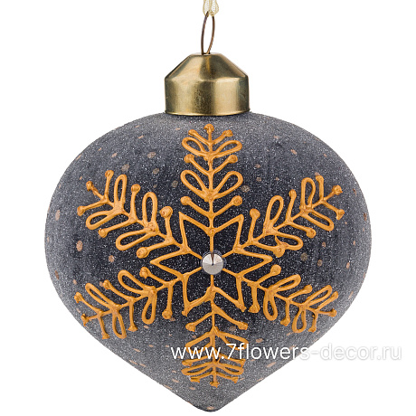 Елочная игрушка Шар (стекло), D8xH9 см - фото 1