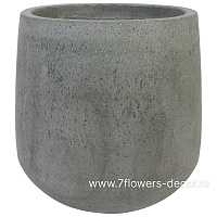 Кашпо Nobilis Marco "Grey Jar" (полистоун), D46хH46 см - фото 1