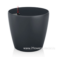 Кашпо Lechuza "Color Classico Complete slate" (пластик), D70xH64 см - фото 1