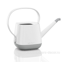 Лейка Lechuza "Watering Can Yula white/grey semi-gloss" (пластик), 1,7 л - фото 1