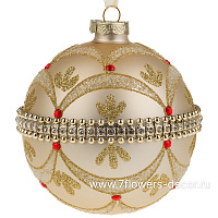 Елочная игрушка "Шар" (стекло), D10 см - фото 1