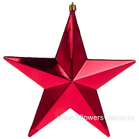 Елочная игрушка "Звезда" (пластик), H20 см - фото 1