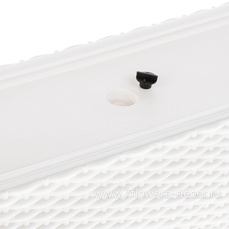 Кашпо PLANTA VITA Balcony Twist white с автополивом (пластик), 79х18,5хH19 см - фото 3