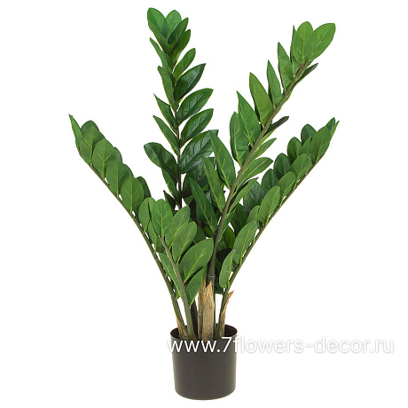 Растение искусственное Замиокулькас в кашпо, 6 веток, 98 листьев, H68 см - фото 1