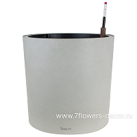 Кашпо PLANTA VITA "Cylinder Stone grey" с автополивом (пластик), D50xH49 см - фото 1