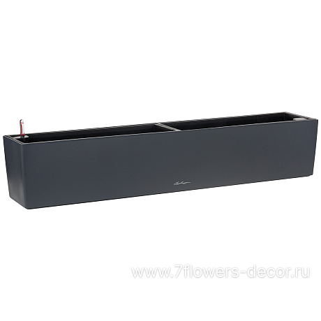 Кашпо Lechuza Balconera Color 100 Complete slate (пластик), 100x19xH19 см - фото 1