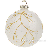 Елочная игрушка "Шар" (стекло), D8 см - фото 1