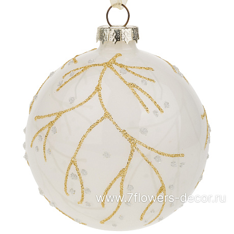 Елочная игрушка Шар (стекло), D8 см - фото 1