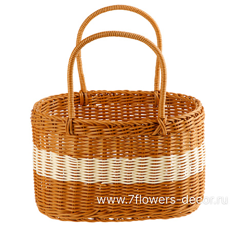 Корзина плетеная (пластик), 30x16xН19 см - фото 1