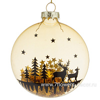 Елочная игрушка "Диск" (стекло), D10 см - фото 1