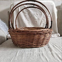 Корзина плетеная (ива), 40x31xH14/40 см - 20x20xH11/30 см, набор (3 шт)