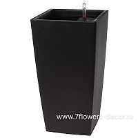 Кашпо PLANTA VITA "Conic Stone gray" с автополивом (пластик), 22х22хH41 см - фото 1