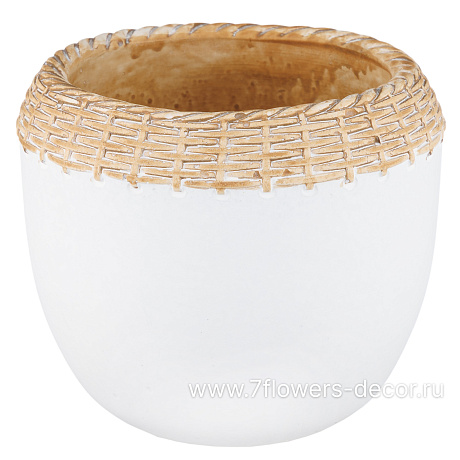 Кашпо Basket (керамика), D14xH13 см - фото 1