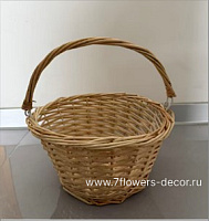 Корзина плетеная (ива), D24xH13/25 см