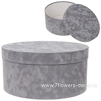 Коробка шляпная (бархат), D40xH20 см - фото 1