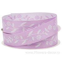 Лента декоративная "Узор" (сатин), 25 ммx18 ярд - фото 1