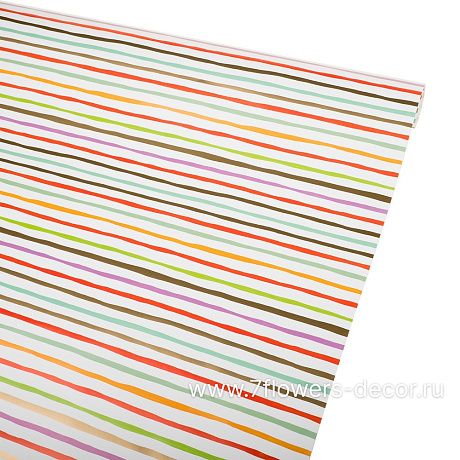 Упаковочная бумага Тонкие полосы в тубусе, 70 смx1 м - фото 1