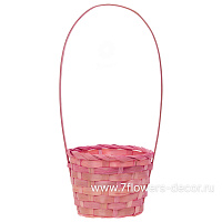 Корзина плетеная (бамбук), D13xH9,5/28 см - фото 1