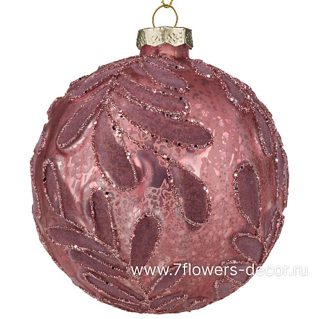 Елочная игрушка Шар (стекло), D10 см - фото 1