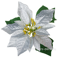 Цветок искусственный "Пуансеттия" (ткань), D21 см - фото 1