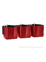 Комплект настенный Lechuza "Green Wall Home Kit Glossy scarlet redhighgloss" (пластик), 48x14xH14 см - фото 1