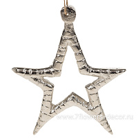 Елочная игрушка "Звезда" (металл), 11xH13 см - фото 1