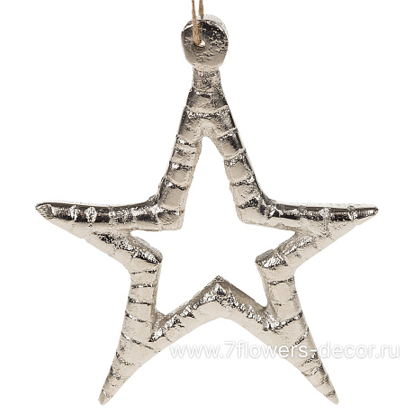 Елочная игрушка Звезда (металл), 11xH13 см - фото 1