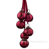 Елочная игрушка "Шар в связке" (стекло), D5 см, набор (6 шт) - фото 1