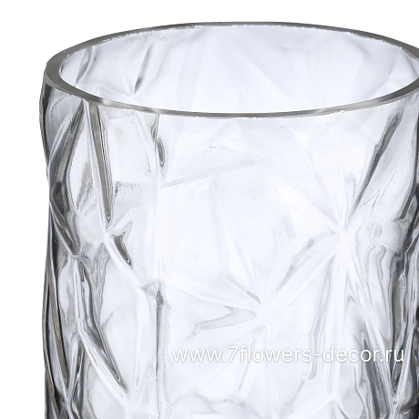 Ваза Crackle (стекло), D12,5xH28,5 см - фото 2