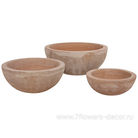 Кашпо Nobilis Marco Antique terra Round (терракота), D31xH13 см - фото 3