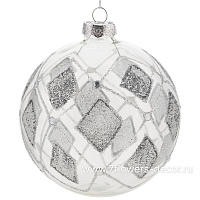 Елочная игрушка "Шар" (стекло), D10 см - фото 1