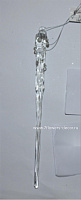 Елочная игрушка "Сосулька" (стекло), Н24 см - фото 1