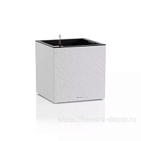 Кашпо Lechuza "Canto Stone 40 Complete Low light grey" (пластик), 40x40xH40 см - фото 1