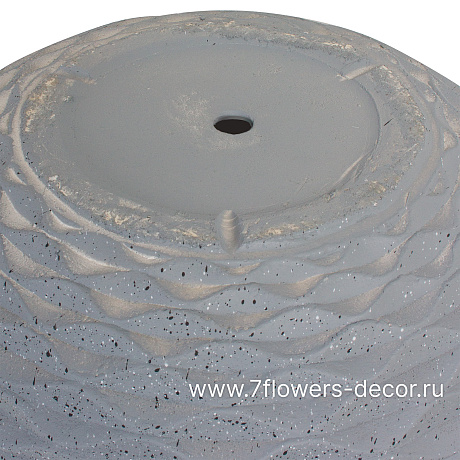 Кашпо Nobilis Marco Cells graphite Jar (файберклэй), D40хH35 см - фото 4