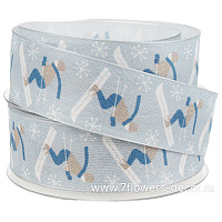 Лента декоративная "Лыжник", 40 ммх20 м - фото 1