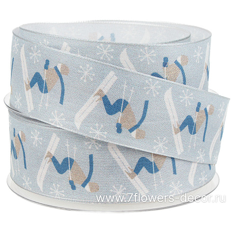 Лента декоративная Лыжник, 40 ммх20 м - фото 1