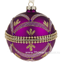 Елочная игрушка "Шар" (стекло), D10 см - фото 1