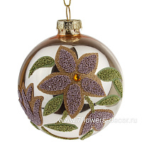 Елочная игрушка "Шар" (стекло), D8 см - фото 1