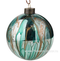 Елочная игрушка "Шар" (стекло), D10 см - фото 1