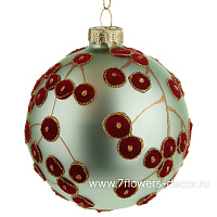 Елочная игрушка "Шар" (стекло), D8 см - фото 1