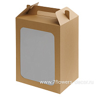 Коробка самосборная, 25x18xH35 см, набор (10 шт), с окном - фото 1